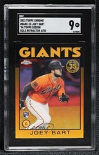 2021 Chrome 1986 Topps Baseball Gold Refractor 6/50 Joey Bart SGC 9 MINT 10q9