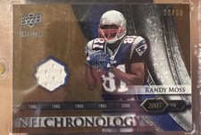 2008 Upper Deck Icons - Nfl Chronology Randy Moss Rainbow Gold Jerseys /50 (MEM)