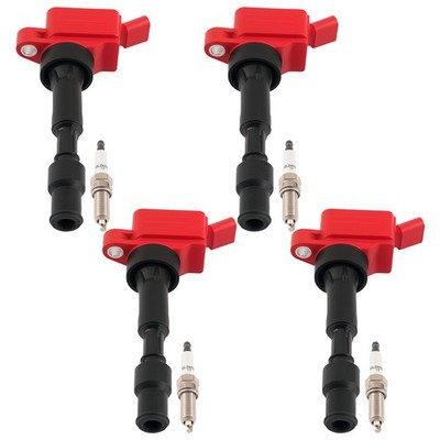 4X Ignition Coils & Spark Plugs for Kia Forte Koup 2017 Turbo 2.0L 273002E601
