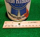 Vintage Pabst Blue Ribbon Can Shaped Glass PBR Red White Blue 16-18 Oz — photo 8
