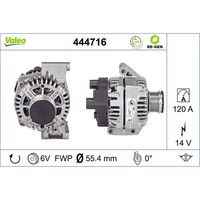 Lichtmaschine Generator 14 V 120 A Ø 55 Mm Valeo FüR U.A. Fiat Panda