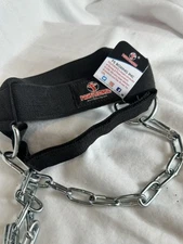 FIGHTSENSE Neck Harness Weight Lifting Training Head Strap Adjustable Chain Gym 