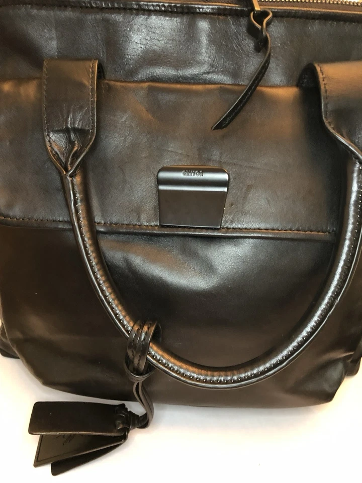 Gryson 皮革挎包托特包带保护套。 全新无标签 黑色。 旅行包或日常 — 第 2/4 张图片