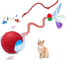 Interactive Cat Ball Toy, Chirping Motion Activated Electric