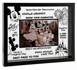 Disney Parks Best Vacation Ever Quotes  Black & Clear  4 X 6 Glass Picture Frame