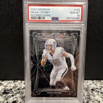 2024 Panini Obsidian Maxx Crosby Raiders International #102 PSA 10 (155724085)