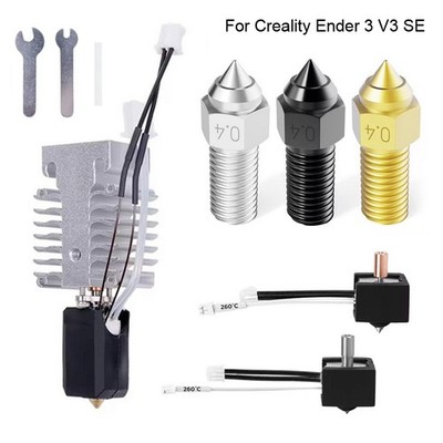 3D Printer Parts For Creality Ender 3 V3 SE Extruder Head Kits Hot End Heating