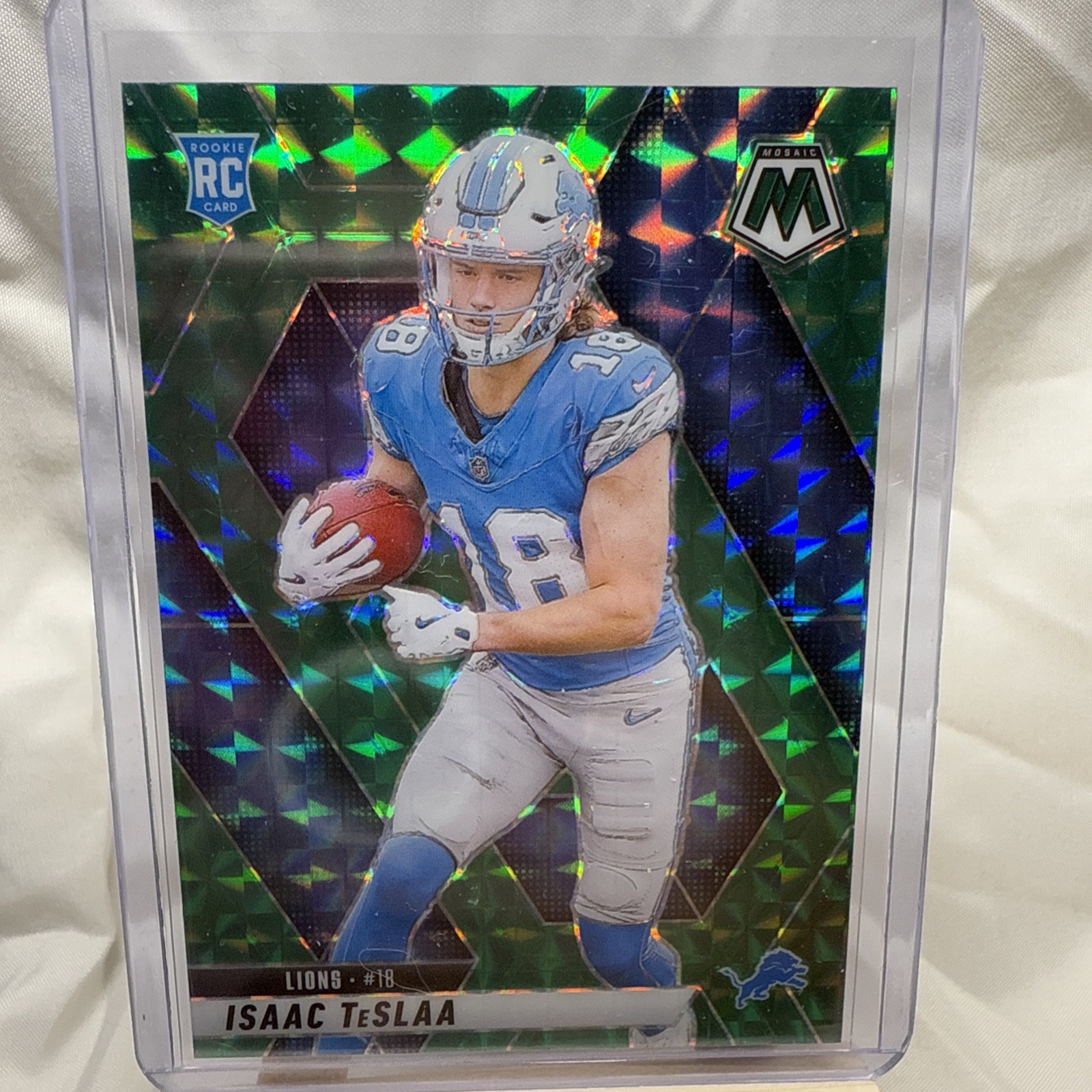 2025 Mosaic - Isaac TeSlaa 2025 #319 Green Rookie - Lions