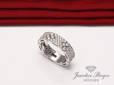Roberto Coin Ring Love in Verona Weissgold 750 Diamanten Brillanten Gr 54 Gold