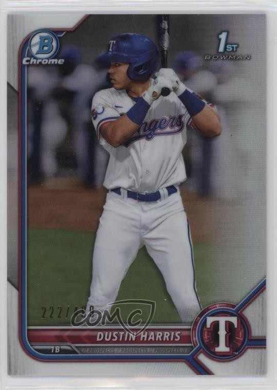 2022 Bowman Chrome Prospects Refractor 222/499 Dustin Harris #BCP-119 1j8z