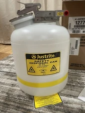 Safety Disposal Can Justrite 12772 5 Gallon Capacity 12.0 OD x 20 HT Carboy