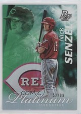 2017 Bowman Platinum Platinum Presence Green /99 Nick Senzel #PP-NS p6a