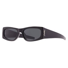 Saint Laurent Grey Rectangular Ladies Sunglasses SL M140/F 001 56 SL M140/F 001
