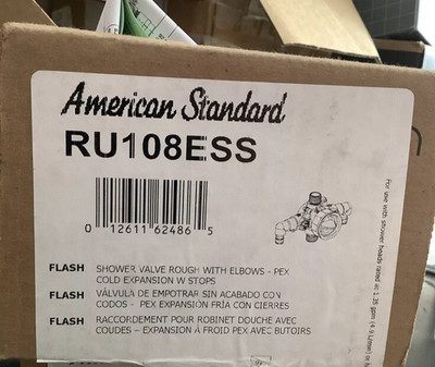 American Standard Shower Valve Rough-In Cold Expansion with Stops RU108ESS