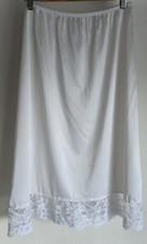 Vassarette Slip 2XL White Half Women Skirt Liner Petticoat Lace