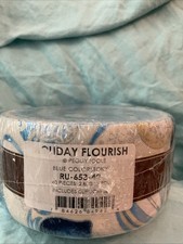 Kaufman Holiday Flourish Blue Colorstory 40 Piece Jelly Roll Factory Sealed