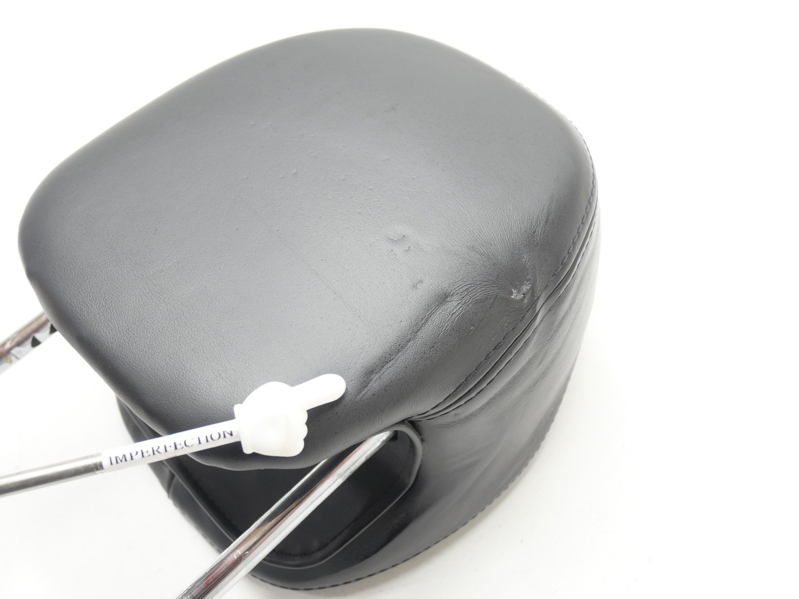 2001 Ferrari 360 Spider Front Driver/Passenger Seat Headrest Black Leather OEM