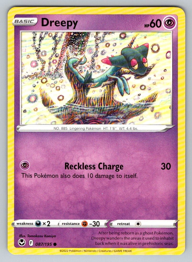 Dreepy 087/195 Common Silver Tempest Pokemon Near Mint