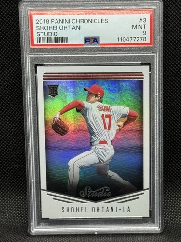 Shohei Ohtani 2018 Panini Chronicles #3 Studio Rookie RC PSA 9
