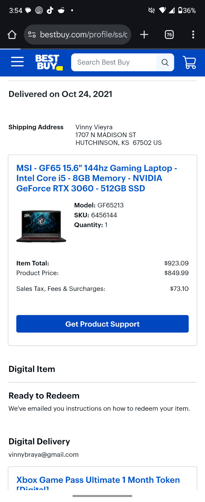 msi gaming laptop gf65 rtx 3060