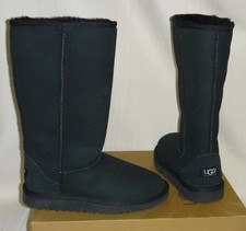 UGG Australia Classic Tall Black Suede Boots KIDS Youth Size US 2 NEW 5229