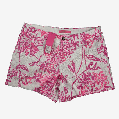 Lilly Pulitzer Kelly Lace Shorts Women's 8 Resort White Caliente Floral NWT $108