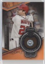 2018 Topps Tribute Stamp of Approval Relics Orange 19/25 Daniel Murphy 5x8