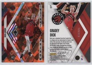 2023-24 Panini Phoenix Instant Phenom Orange Ice /249 Gradey Dick #23 Rookie RC