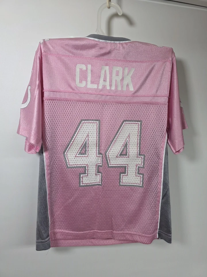 印第安纳波利斯 COLTS #44 DALLAS CLARK CHILDS REEBOK 球衣 粉色 尺寸 小号 7-8 — 第 2/4 张图片