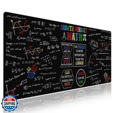Wknoon. Extra Large Gaming and Office Mouse Pad (31.5" x 11.8") – Math Scienc