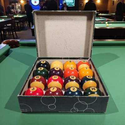 Aramith Belgian Billiard Pool Balls 2 1/4'' Made in Belgium Original Box Vintage