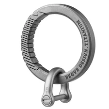 TISUR Titanium Round Carabiner Clip, Spring Hook Key Chain Ring, Small Keyrin...