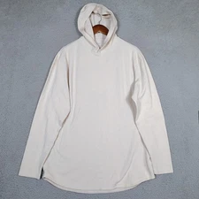 BYLT Premium Basics Hoodie Men's Large Beige Waffle Knit Long Sleeve Performance