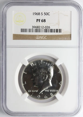 1968 S Proof Kennedy Half Dollar NGC PF68