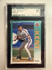 1992 Fleer Update Jeff Kent RC #U-104 New York Mets SGC 98 GEM MINT
