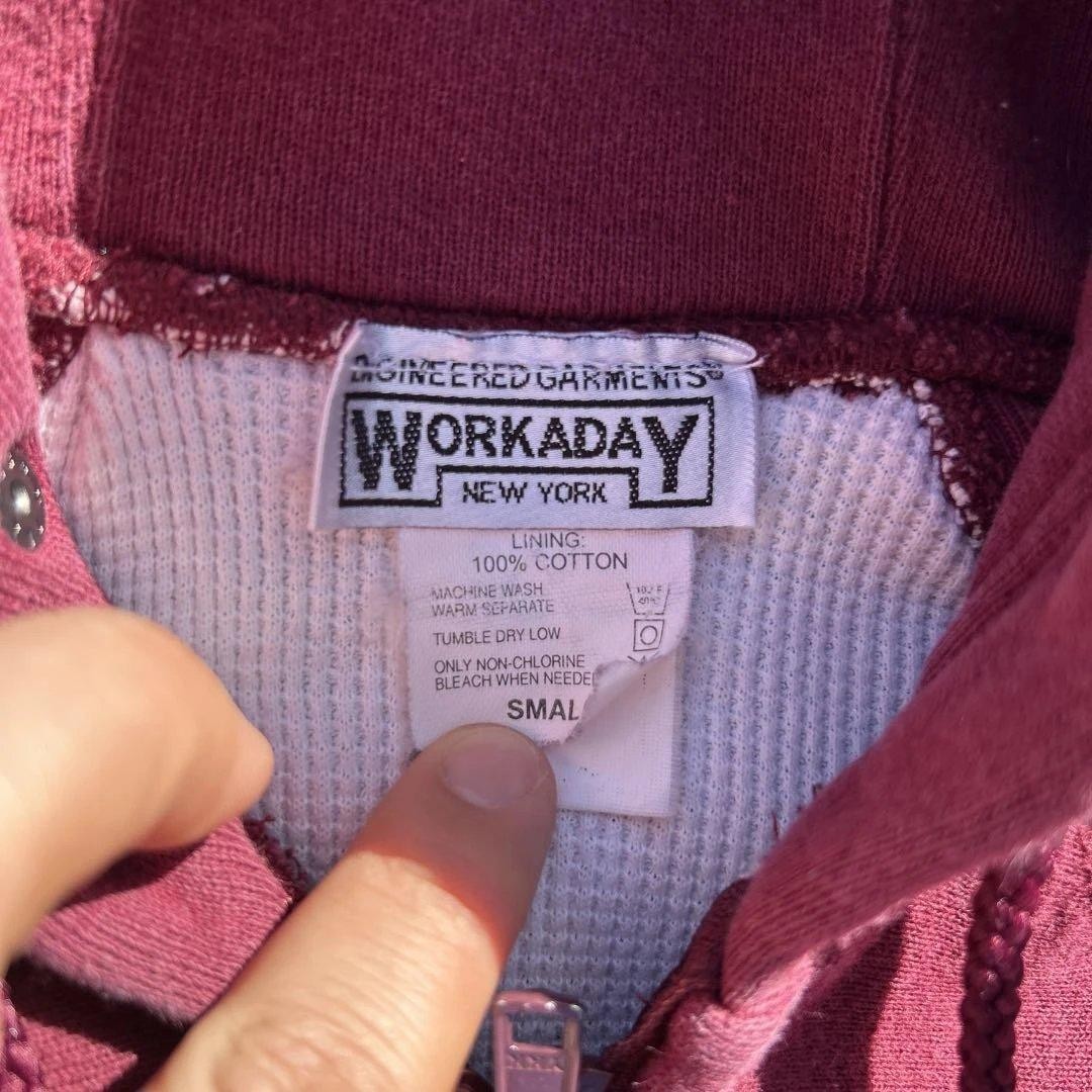 Engineered Garments Workaday Thermal Zip Hoodie S… - image 4