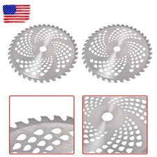 2 Pack 10" x 40T/60T/80T Carbide Tip Brush Blades For Cutter Trimmer Weed Eater