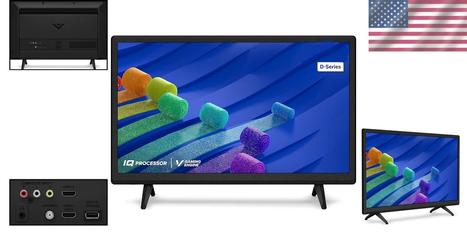 24 Inch Smart LED TV 720p HD, Voice Control, SmartCast, Netflix Hulu - Image 2 of 4