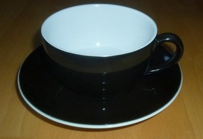 Dibbern Collection Germany Schönwald Tasse 9383 mit Untertasse 9484 schwarz