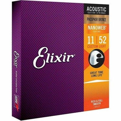 Elixier Akustikgitarrensaiten Nanoweb Phosphor Bronze 16002 16027 16052 Neu DE