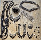 Costume Jewelry LOT Vtg -Now Mix Statement Necklaces & Bracelets Rhinestone + — photo 1