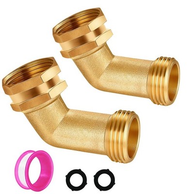 Garden Hose Elbow Connector 45 Degree Brass Hose Elbow Fitting Quick Swivel C...