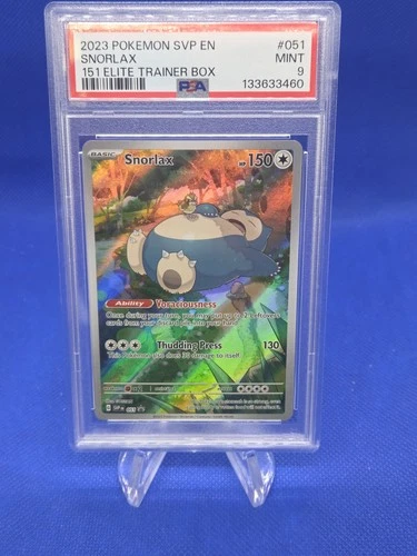 Pokemon Scarlet & Violet 151 Elite Trainer Box Snorlax 051 SVP Promo PSA 9