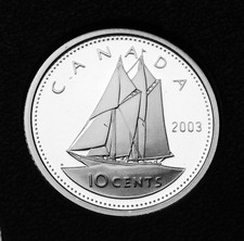 2003 10&cent; uncirculated proof silver  - fantastic, low mintage