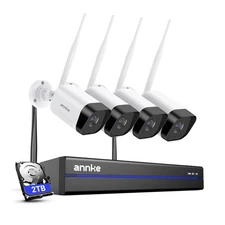 ANNKE 5MP 8CH NVR Wireless 5MP Security IP Camera System Outdoor Audio Recording