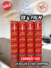 Corned Beef Ox and Palm original Chunky Juicy Style 15oz Pack of 24 Box New