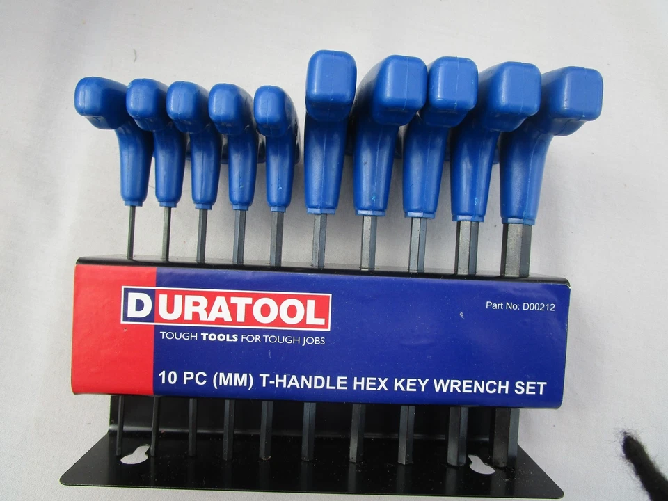 Duratool 10 pc mm T Handle Hex Key Wrench Set - Image 2 of 4