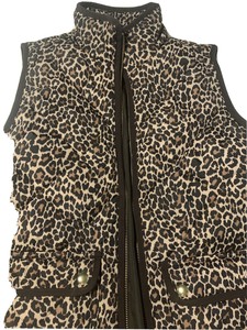 j crew leopard vest