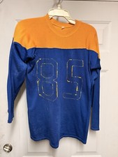 1940 s - 1950 s Vintage Jersey - Blue/Gold Size 42 - See Description
