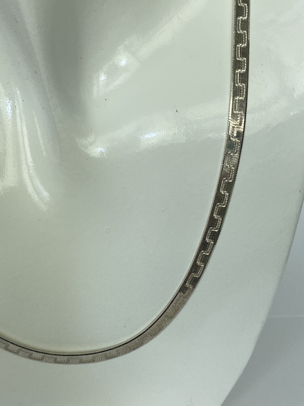 Designer Solid Sterling Silver Herringbone Chain,… - image 2